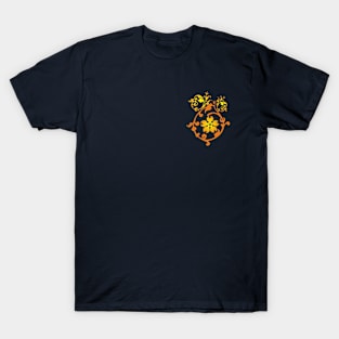 flower abstract engraving T-Shirt